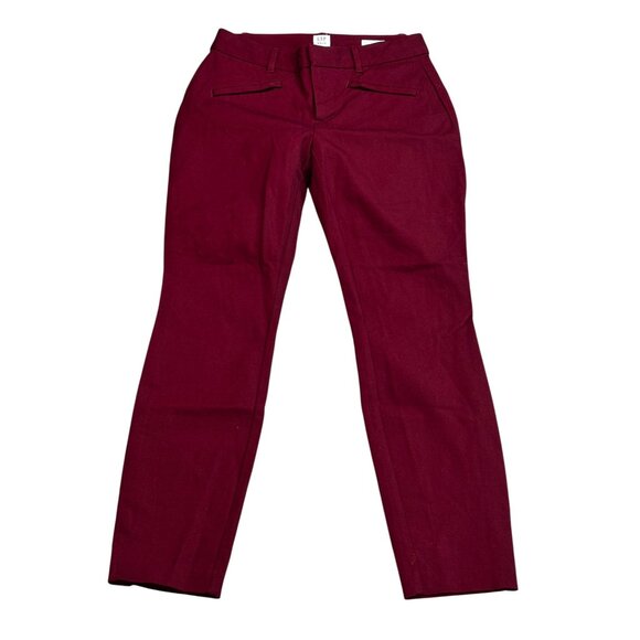 Gap Curvy Signature Skinny Ankle Pants Size 2 Burgundy - Picture 1 of 10